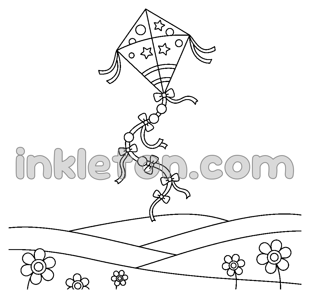 Kite Flying over the Hills