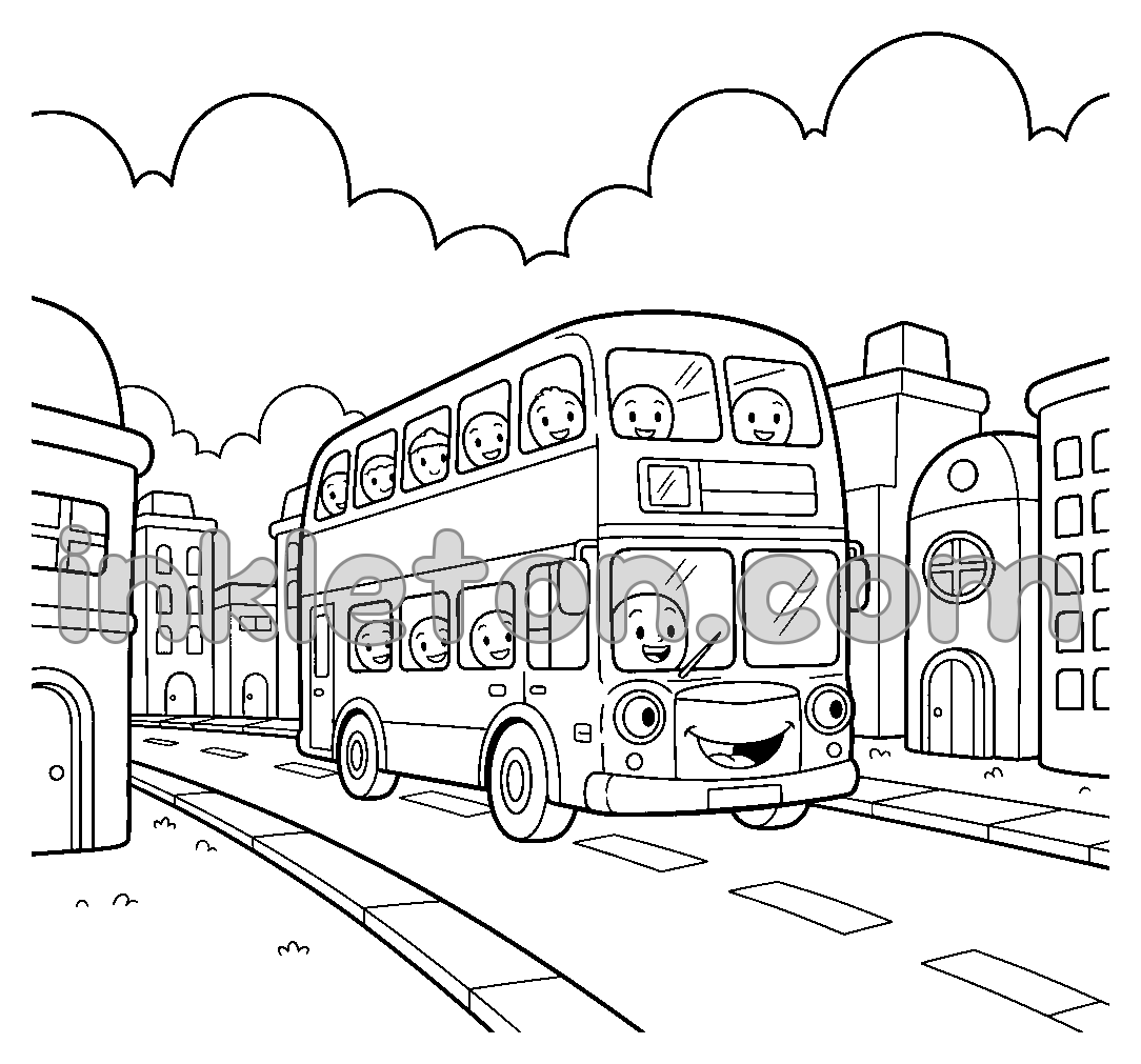 The Whimsical Double-Decker City Bus