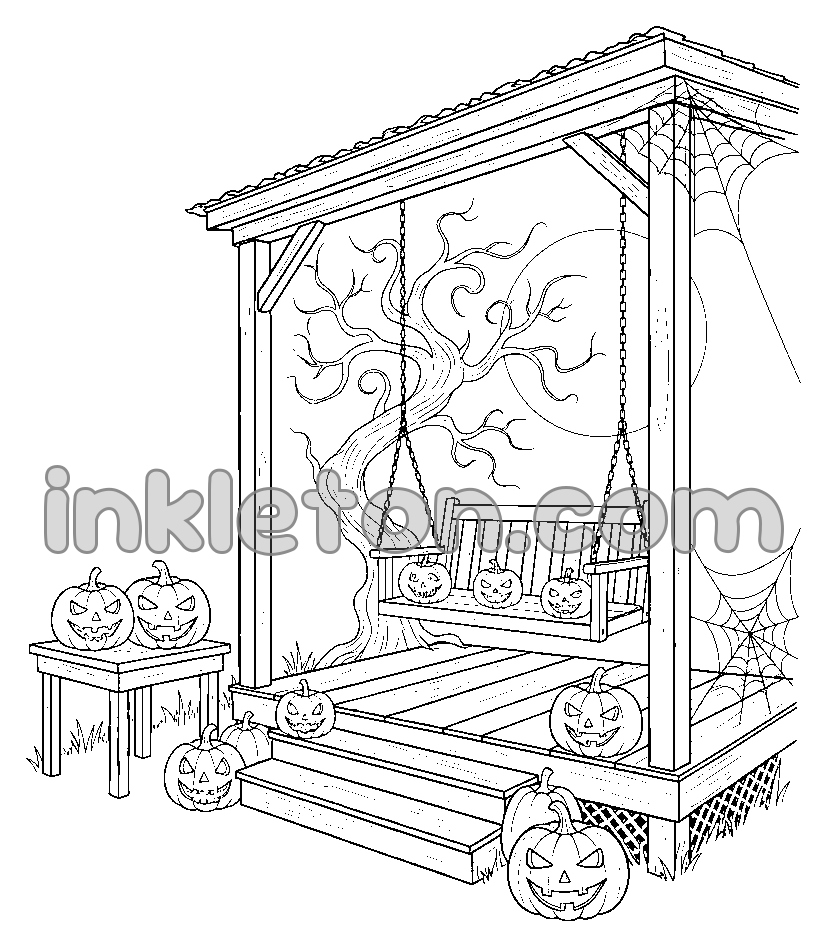 Spooky Halloween Front Porch