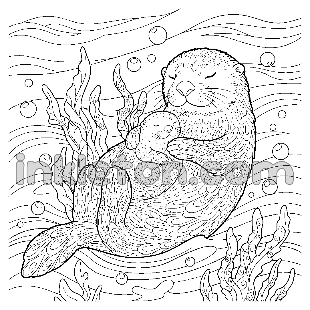 Drzemka w rodzinie wydr