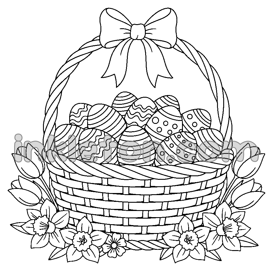 Floral Πασχαλινό καλάθι έκπληξη