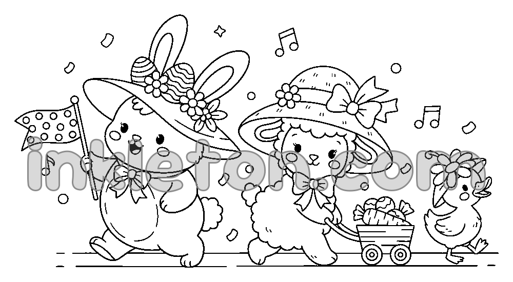 Festive Easter Animal Parade