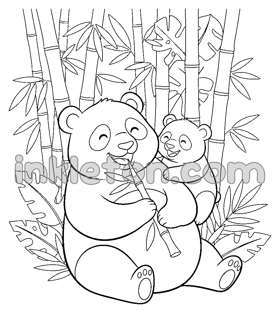 Bambusový les rodiny Panda