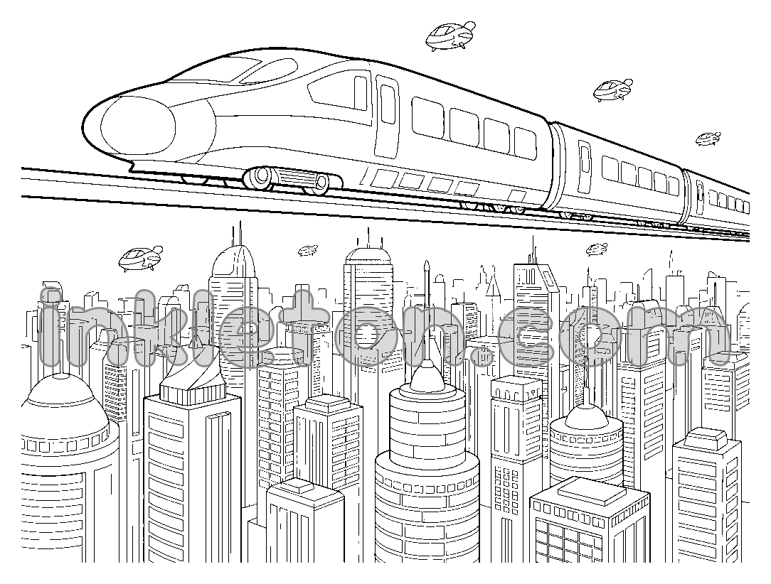 Futuristic Sky Train