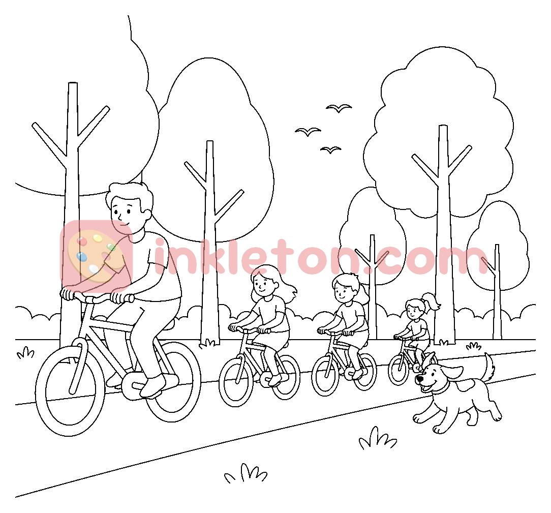 Kolorowanka Family Park Ride do druku