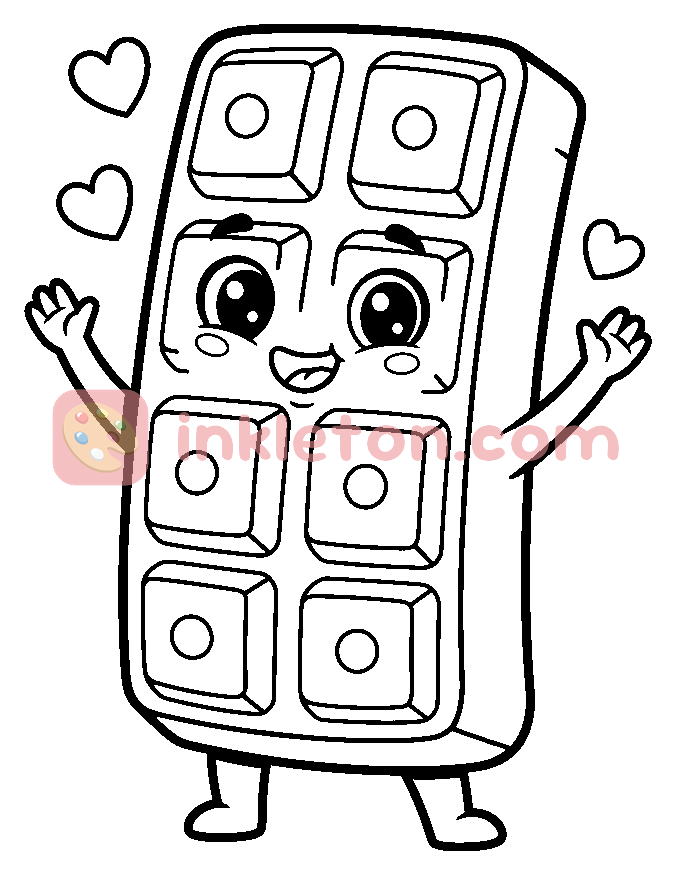 Page de coloriage Le baiser au chocolat à imprimer