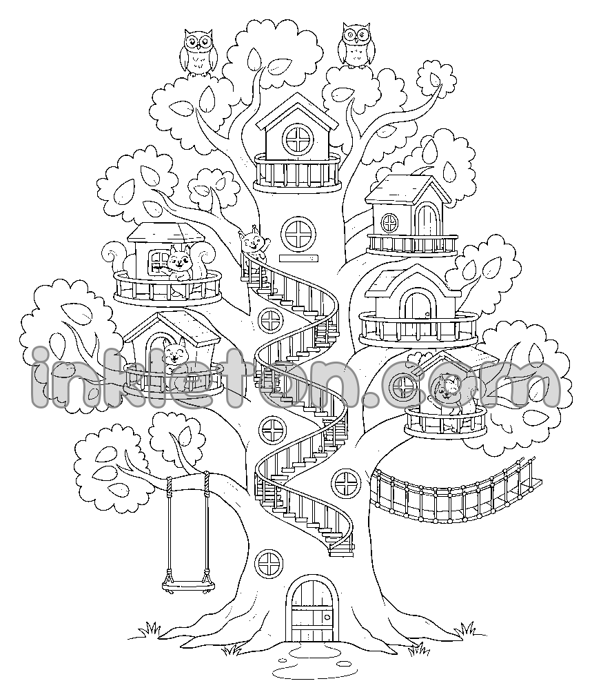 Casa en el árbol del Bosque Secreto