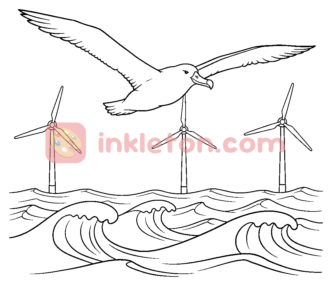 Glidflygplanet Albatross målarbild att skriva ut