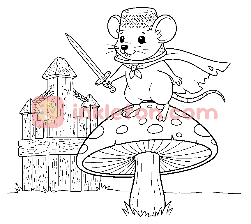 Der tapfere Maus-Ritter Malvorlage zum Ausdrucken