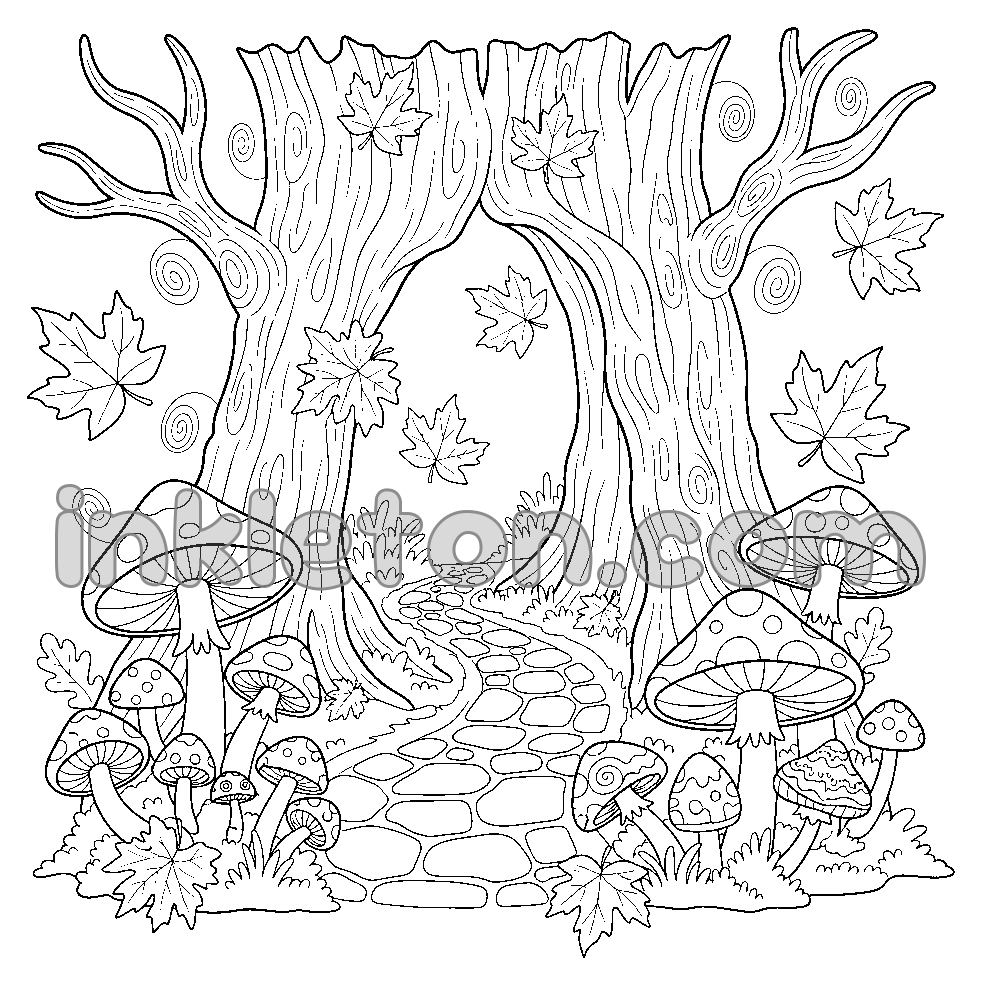 Betoverend herfstbospad