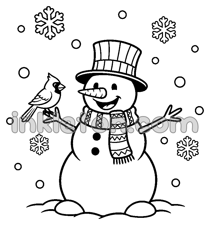 Snowman and the Winter Bird
