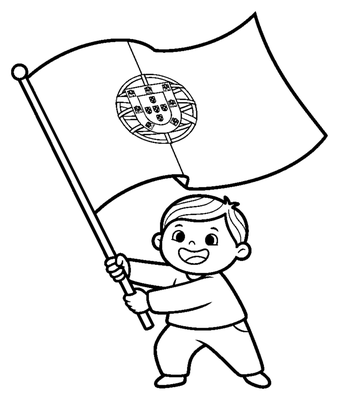 Die Nationalflagge schwenken Malvorlage zum Ausdrucken