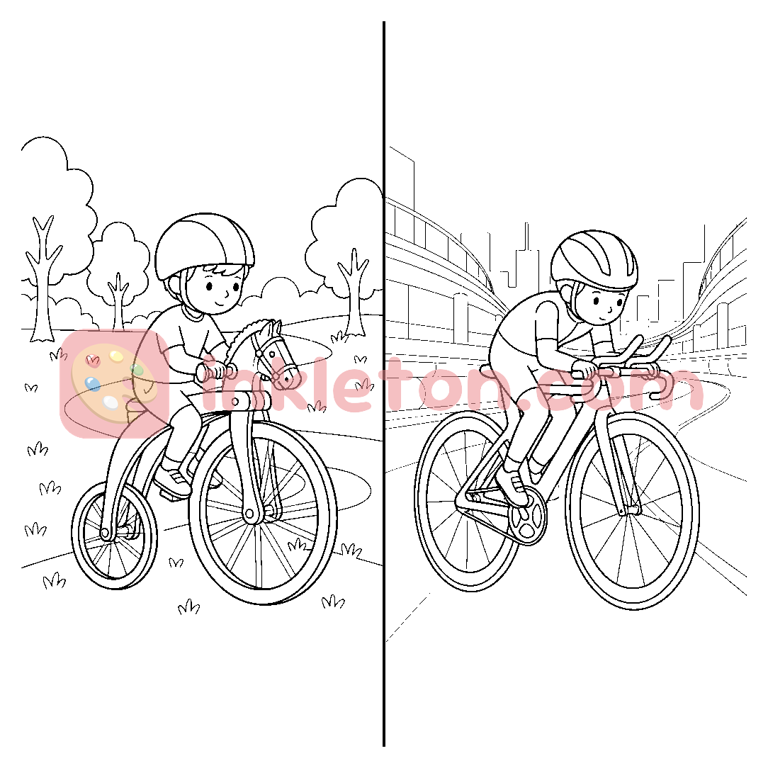 Page de coloriage Deux siècles de cyclisme à imprimer