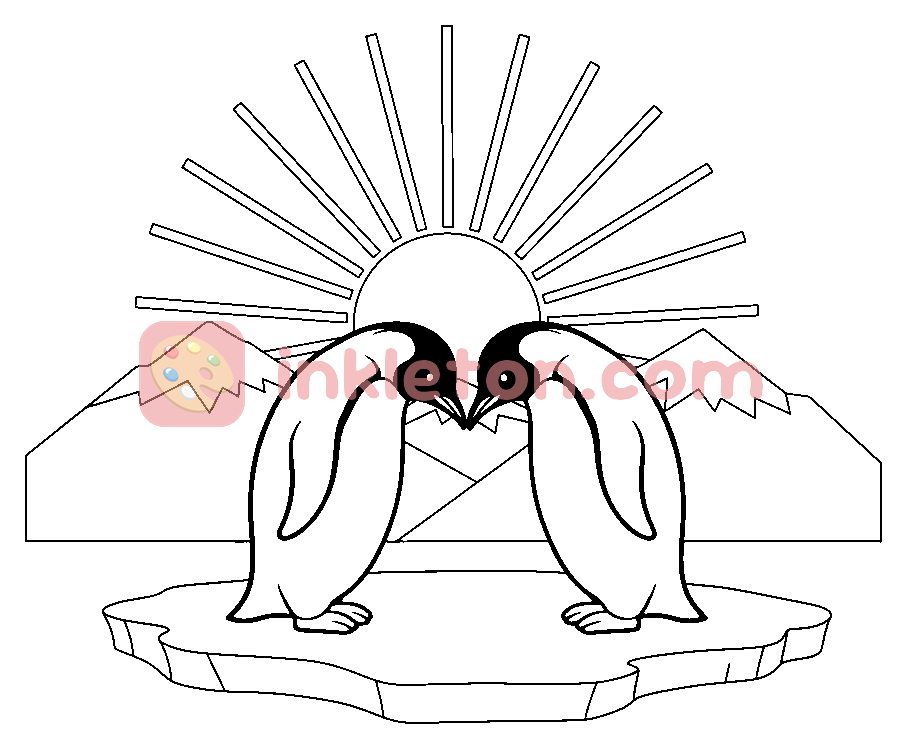 Icy Penguin Peck coloring page to print
