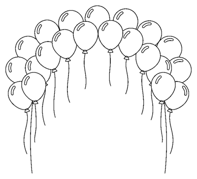 Breezy Balloon Arch coloring page to print
