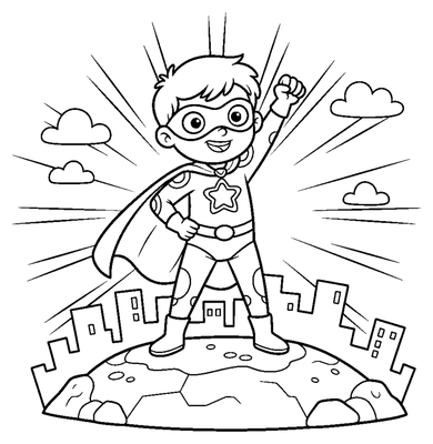 Cardboard Box Superhero