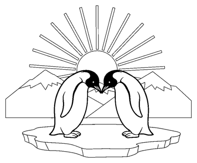 Icy Penguin Peck coloring page to print