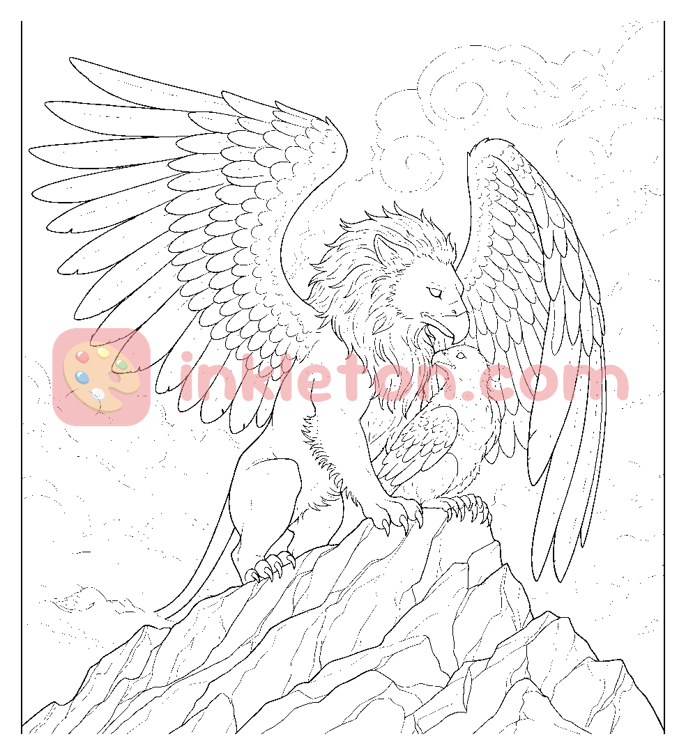 Pagina da colorare Il becco d'oro di Griffin da stampare