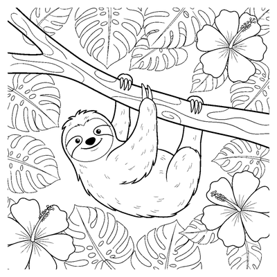 Das schläfrige Faultier im Dschungel