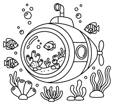 Underwater Exploration Submarine