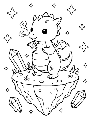 Baby Dragon Learning to Fly