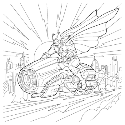Omalovánka High-Tech Gadget Hero Bike k tisku