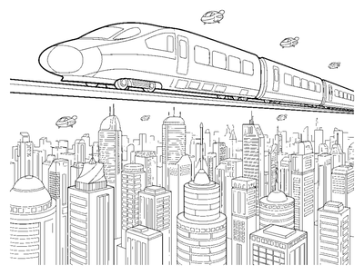 Futuristic Sky Train
