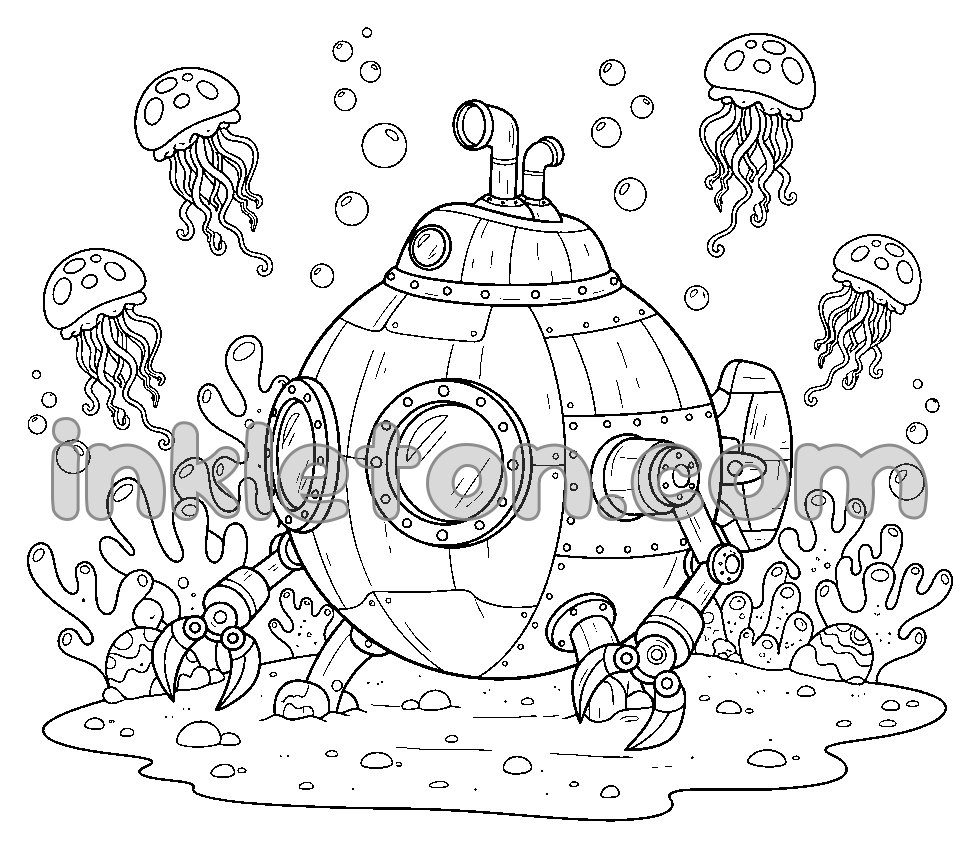 Deep Sea Exploration Submarine