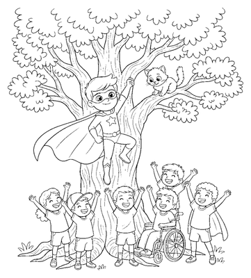 Caped Hero's Tree Rescue