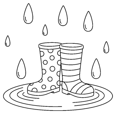 Jarní boty do deště a kaluže