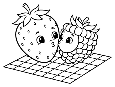 Berry beste vrienden kleurplaat om af te drukken