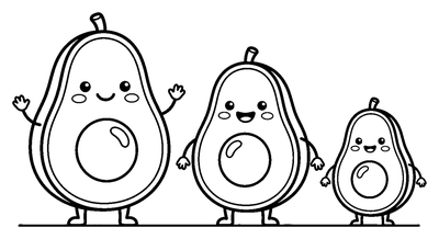 Page de coloriage La Joyeuse Famille Avocat à imprimer
