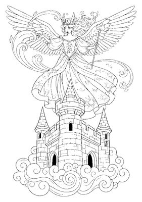 The Princess of the Air coloring page to print