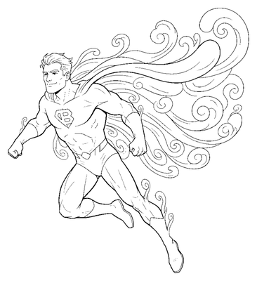 Captain Breeze's Energy Shield coloring page to print