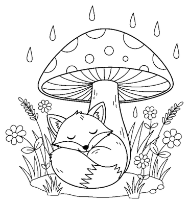 Abri à champignons pour les jours de pluie