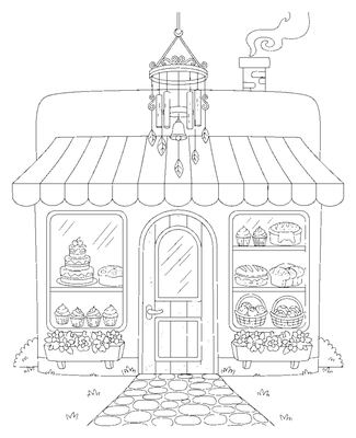 The Wind-Chime Bakery coloring page to print