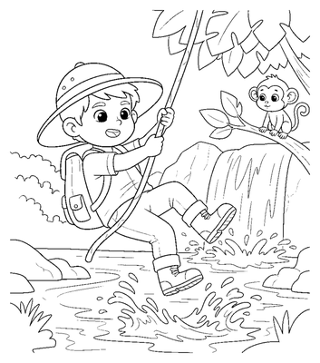 Explorer les lianes de la jungle