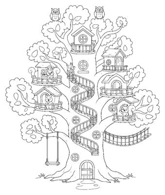 Casa en el árbol del Bosque Secreto