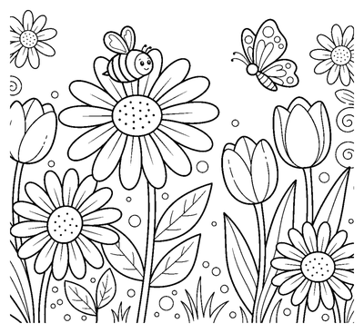 Springtime Garden Meadow