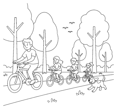 Kolorowanka Family Park Ride do druku