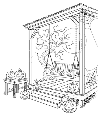 Spooky Halloween Front Porch