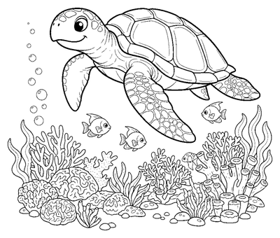 Underwater Turtle Parade