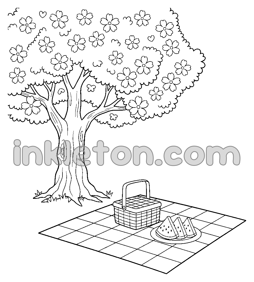 Jarní piknik pod stromem