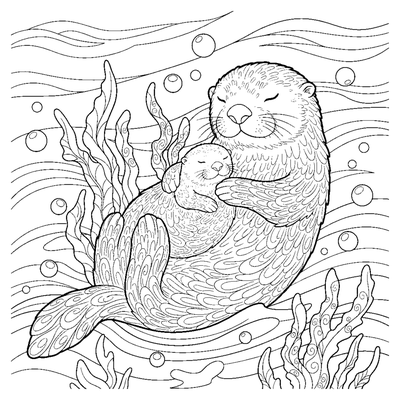 Drzemka w rodzinie wydr