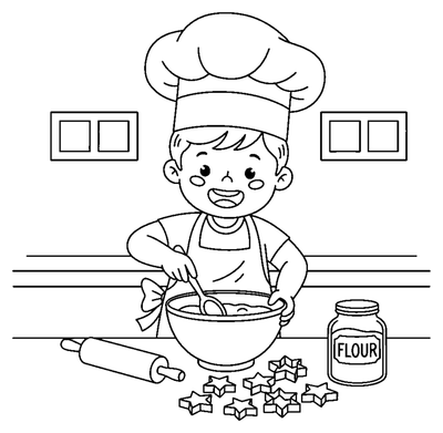 Den lille bagers køkken