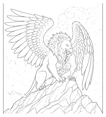 Pagina da colorare Il becco d'oro di Griffin da stampare