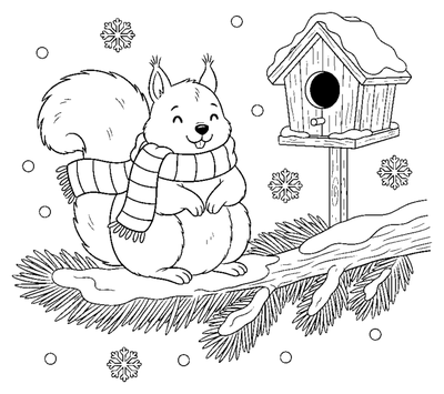 The Cozy Winter Squirrel