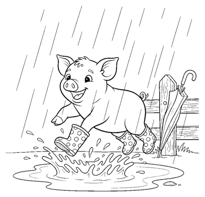 Piglet in Rain Boots