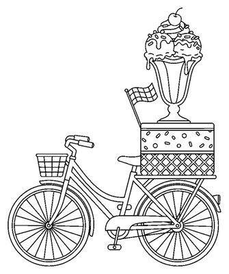 Page de coloriage Cycle de crème glacée Sweet Treats à imprimer