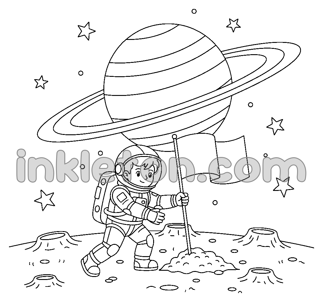 Astronaut's First Moon Walk